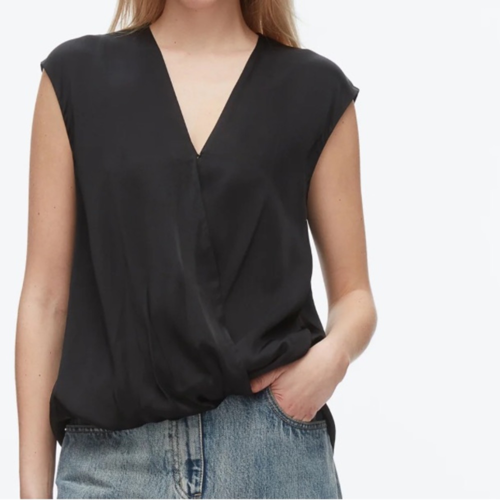 3.1 Phillip Lim Navy Blue V-Neck Blouse 4